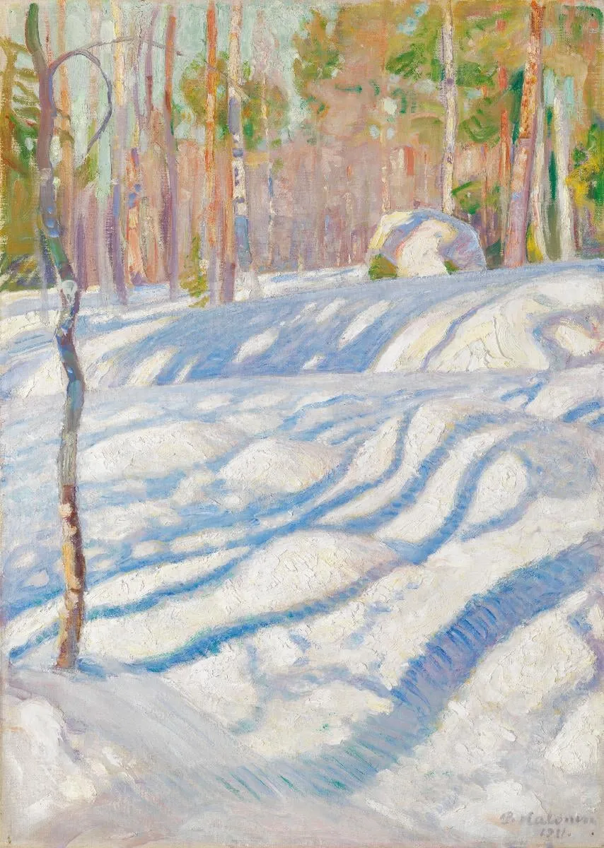 Aurinkoinen talvimaisema, by Pekka Halonen, unspecified