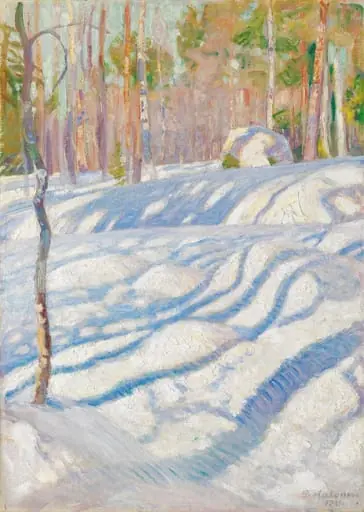 Aurinkoinen talvimaisema, by Pekka Halonen