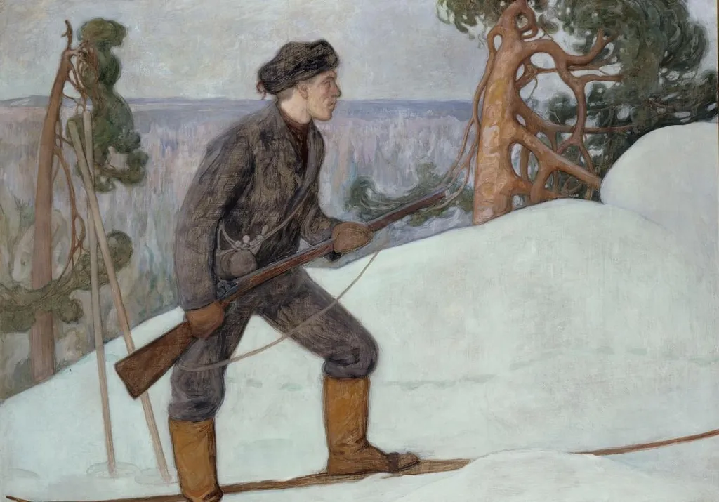 Ilveksenhiihtäjä, by Pekka Halonen, unspecified