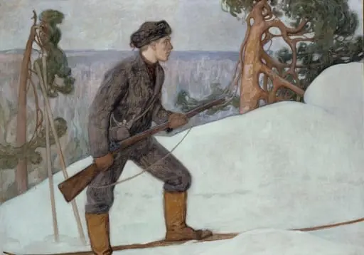 Ilveksenhiihtäjä, by Pekka Halonen