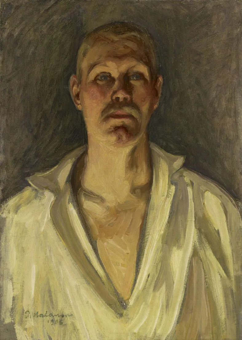 Self-Portrait, by Pekka Halonen, oil, 1906