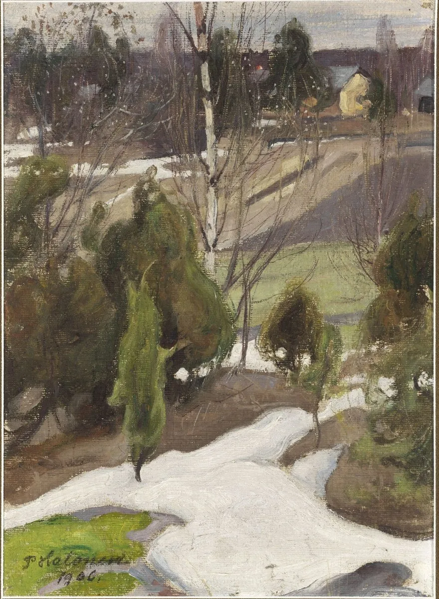 Spring Frost, by Pekka Halonen, oil, 1906