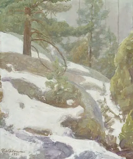 Talvimaisema, by Pekka Halonen