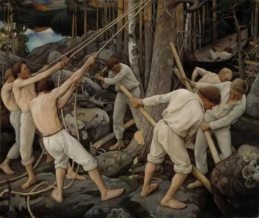 Tienraivaajia Karjalassa, by Pekka Halonen