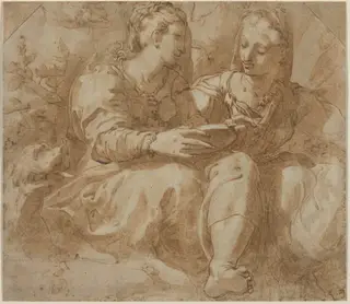 Two Seated Women, by Pellegrini Tiballdi