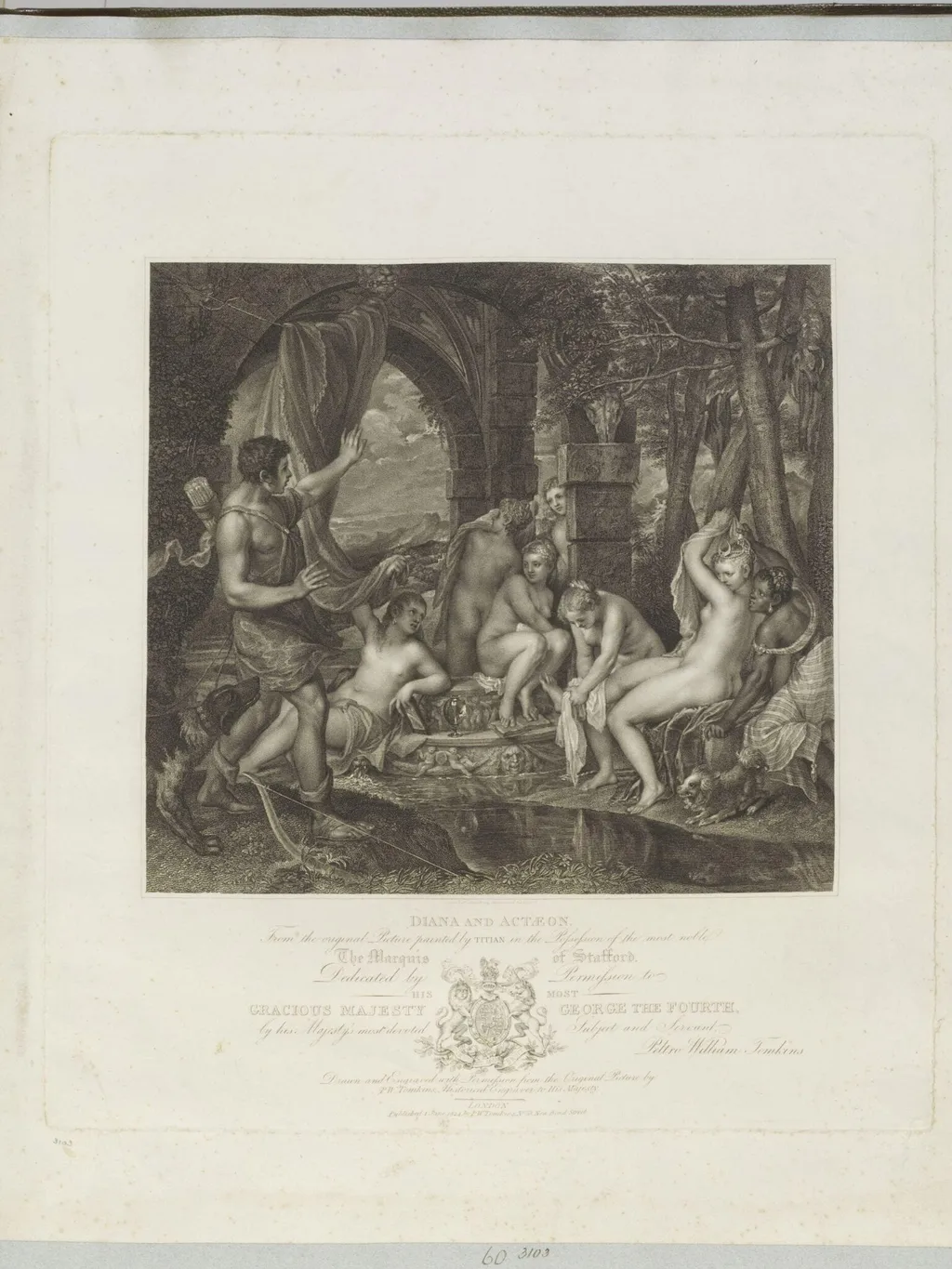 Diana and Actæon, by Peltro William Tomkins