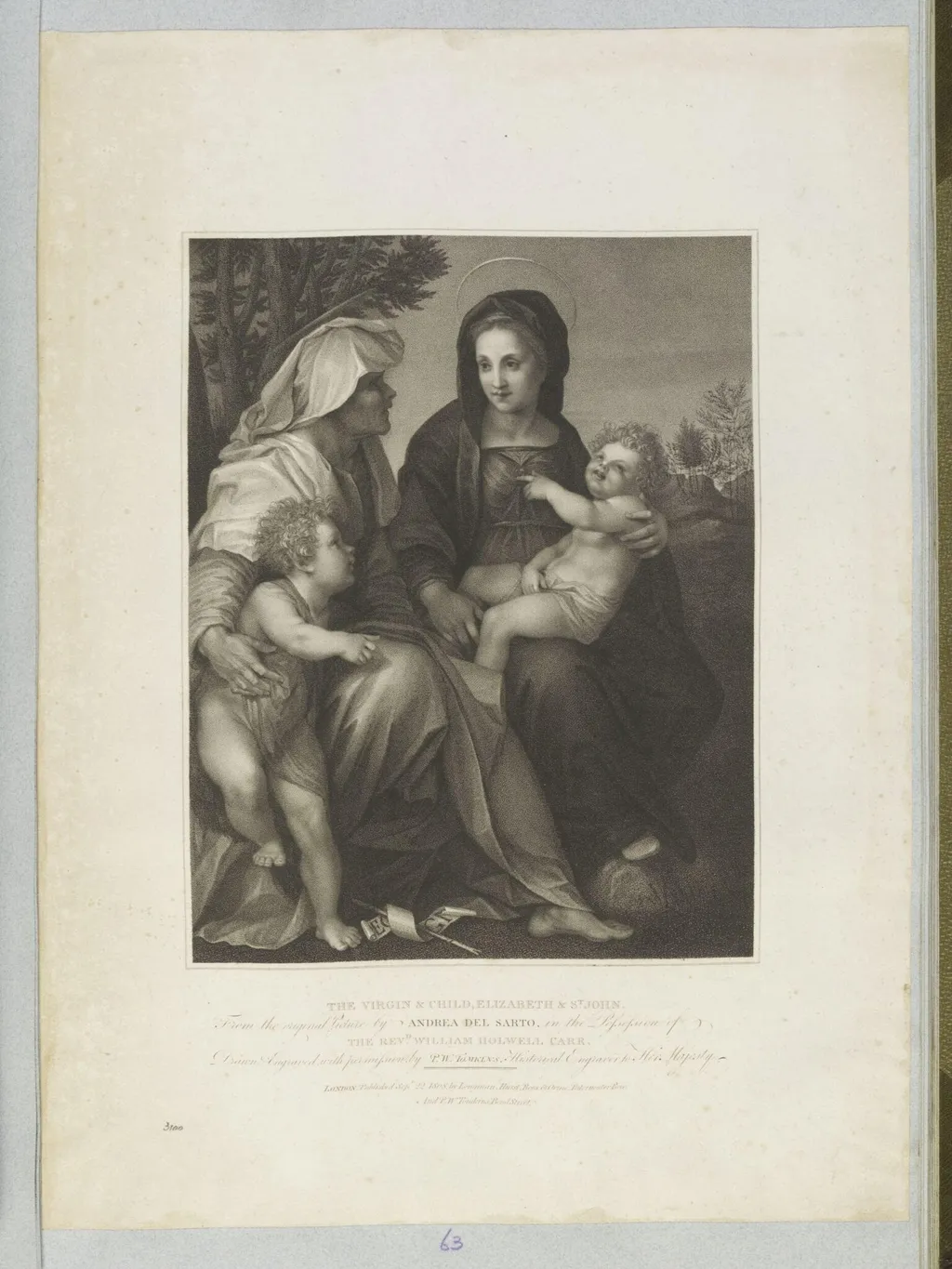 The Virgin and Child and Saints, by Peltro William Tomkins