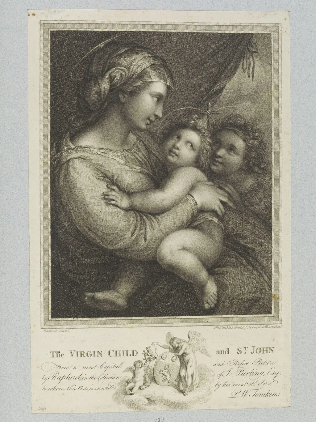 The Virgin Mary, Child and St. John, by Peltro William Tomkins