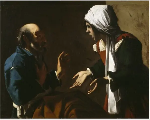Saint Peter Denying Christ, by Pensionante del Saraceni