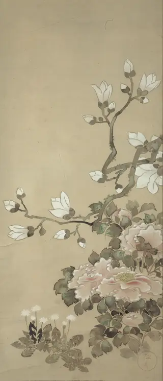 Peonies, Magnolia, and Dandelions