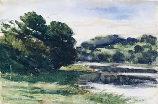Landscape with river, by Peppercorn