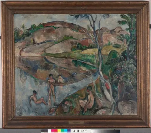 Poikia uimassa, by Per Deberitz
