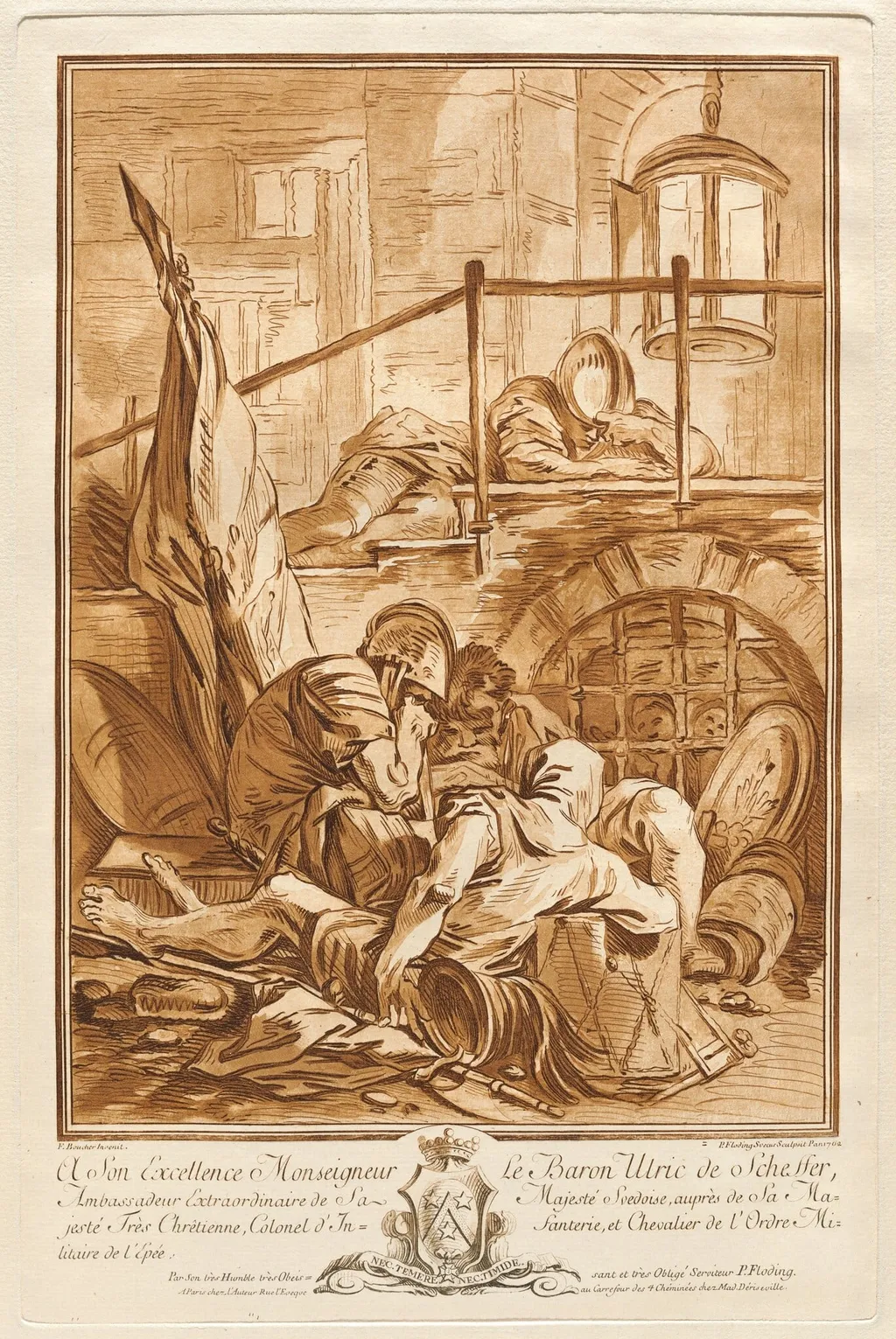 Guardhouse, by Per Gustaf Floding, ink, 1762