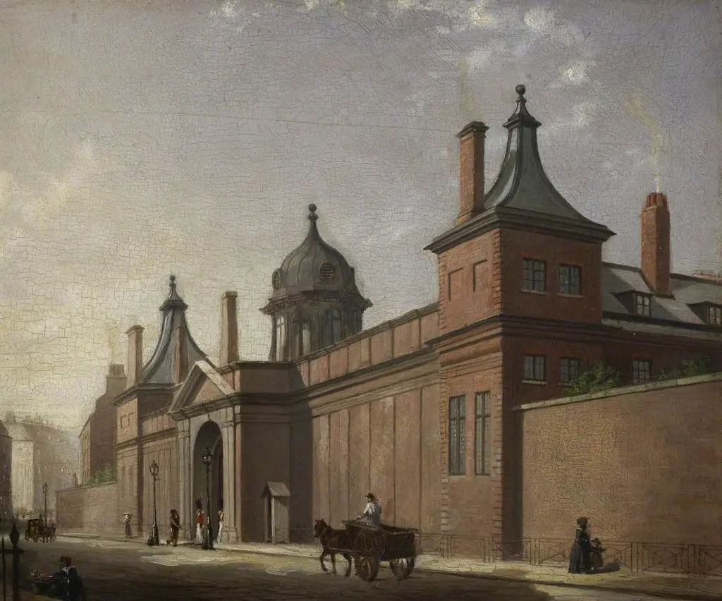 Montagu House, South-East Corner and Gateway, by Percy Carpenter