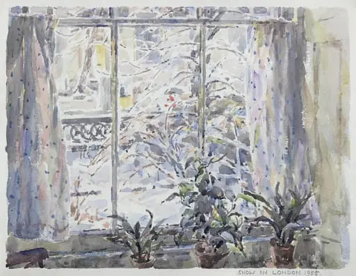 Snow in London, by Percy Hague Jowett