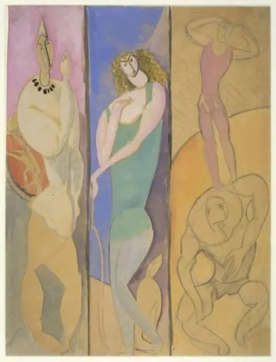 Design for a screen, by Percy Wyndham Lewis