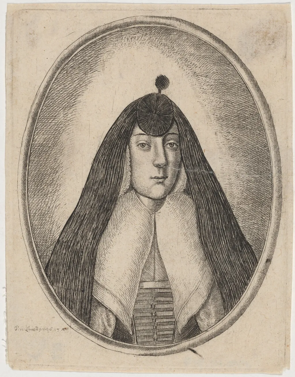 Madame Lvebout, by Peregrine Lovell, ink, 1620
