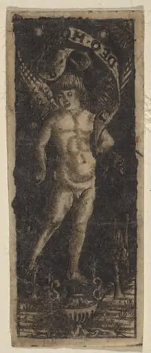 Cherub on a Vase with Inscription: "SOLI DEO HONOR", by Peregrino da Cesena