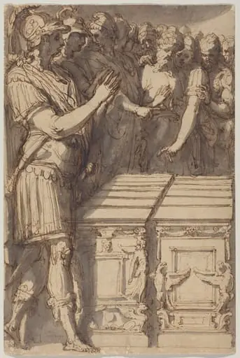 Alexander Consecrating the Altars for the Twelve Olympian Gods, by Perino del Vaga