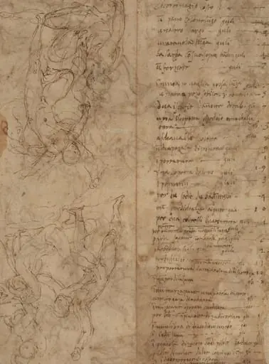Figure Studies [verso], by Perino del Vaga