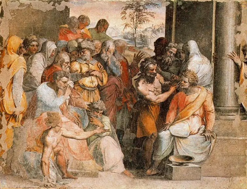 Justice of Zaleuco, by Perino del Vaga
