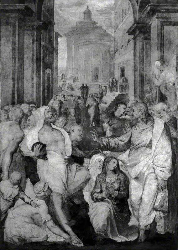 The Raising of Lazarus, by Perino del Vaga, unspecified, 1539