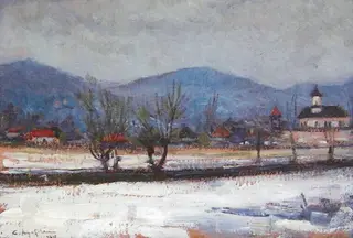 Pesaj sătesc cu biserică, by Costache Agafiței
