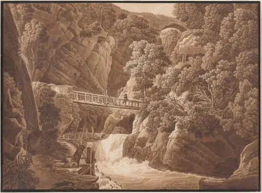 L'Orido a Bellano sul Lago di Como (The Orrido di Bellano near Lake Como), by Peter Birmann