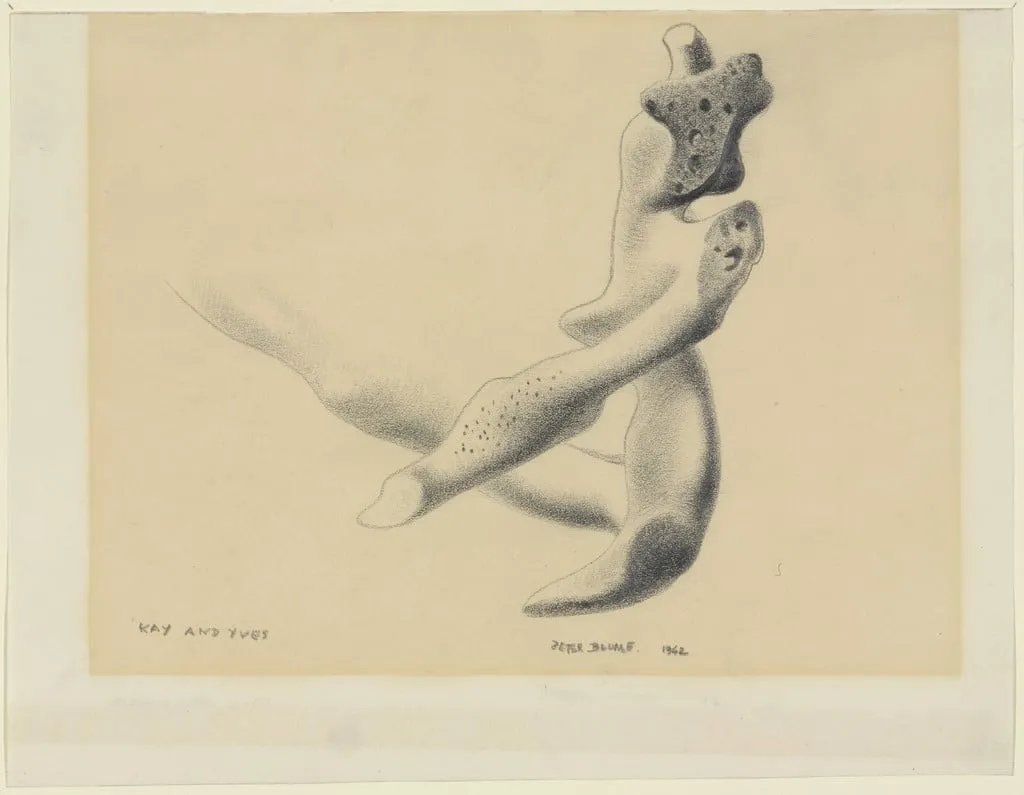 Untitled, by Peter Blume, graphite, 1942