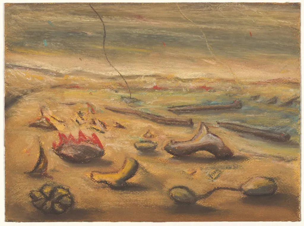 Untitled, by Peter Booth, pastel, 1984