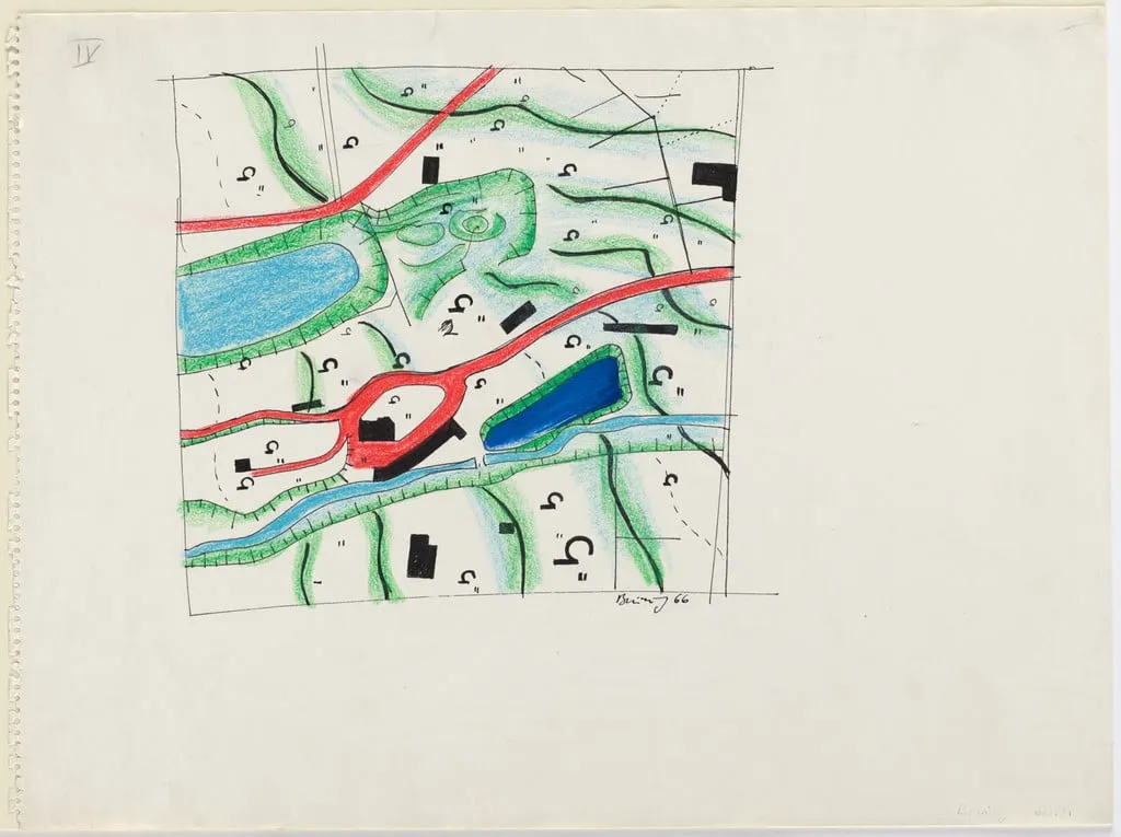 Untitled, by Peter Brüning, crayon, 1966