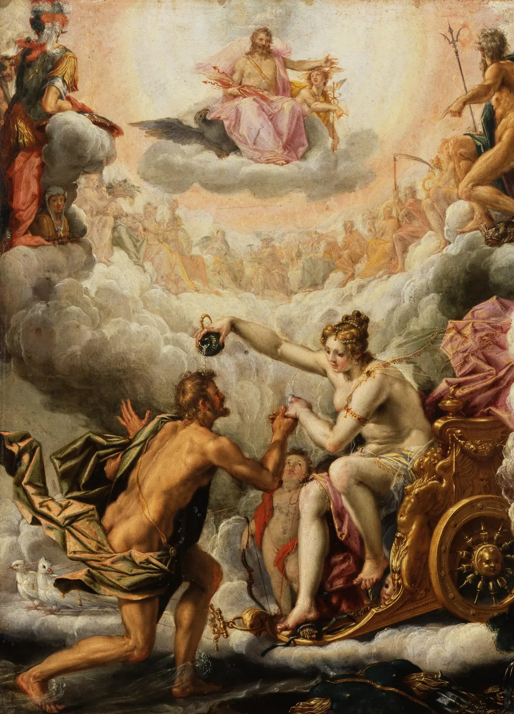 Aeneas wird von Venus in den Olymp aufgenommen, by Peter Candid, paint, 1596