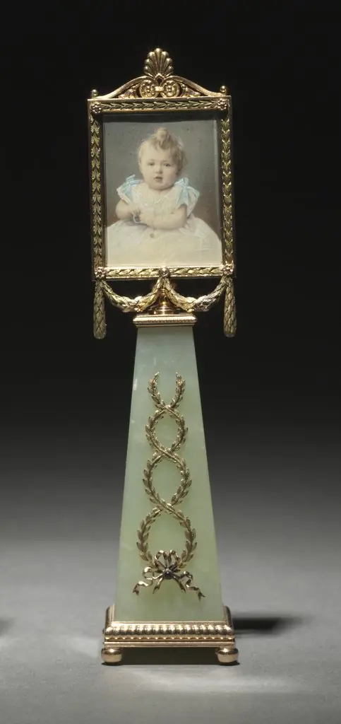 Imperial Framed Miniature of Grand Duchess Olga Nicolaievna, by Peter Carl Fabergé