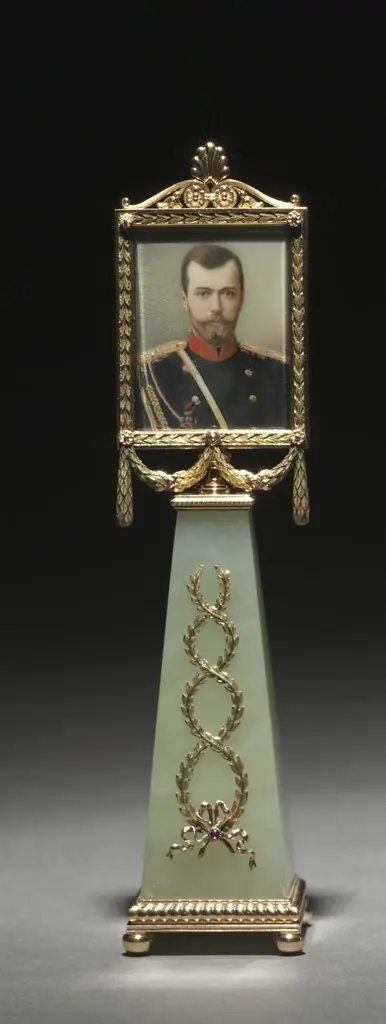 Imperial Framed Miniature of Tsar Nicholas II, by Peter Carl Fabergé