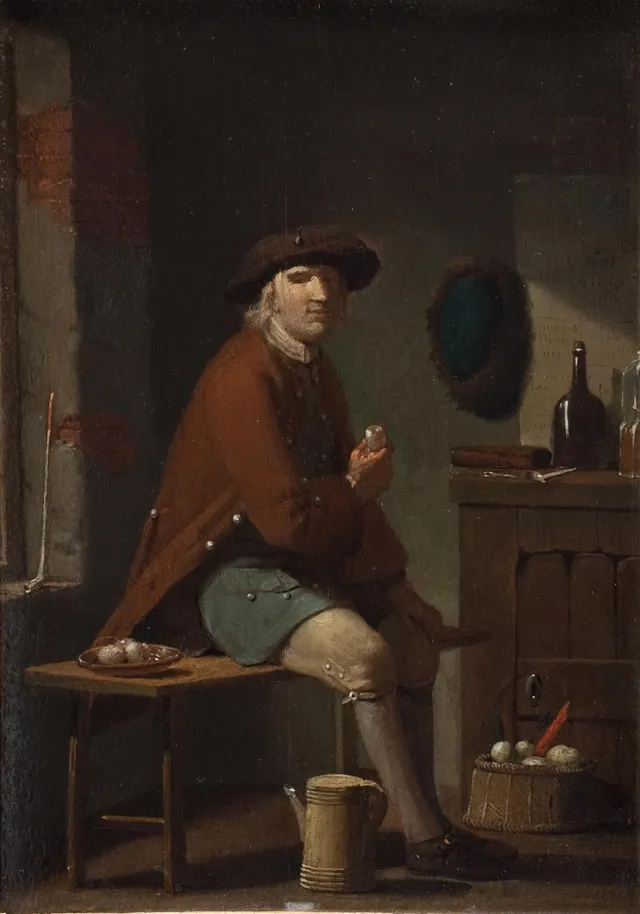 A Man Smoking His Pipe
