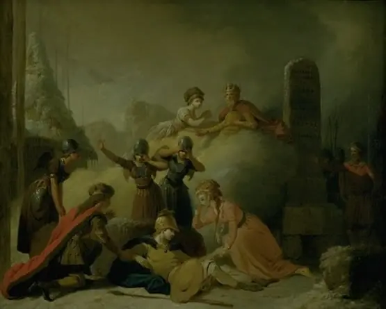 Slutningsscenen af Johannes Ewalds "Balders Død", by Peter Cramer