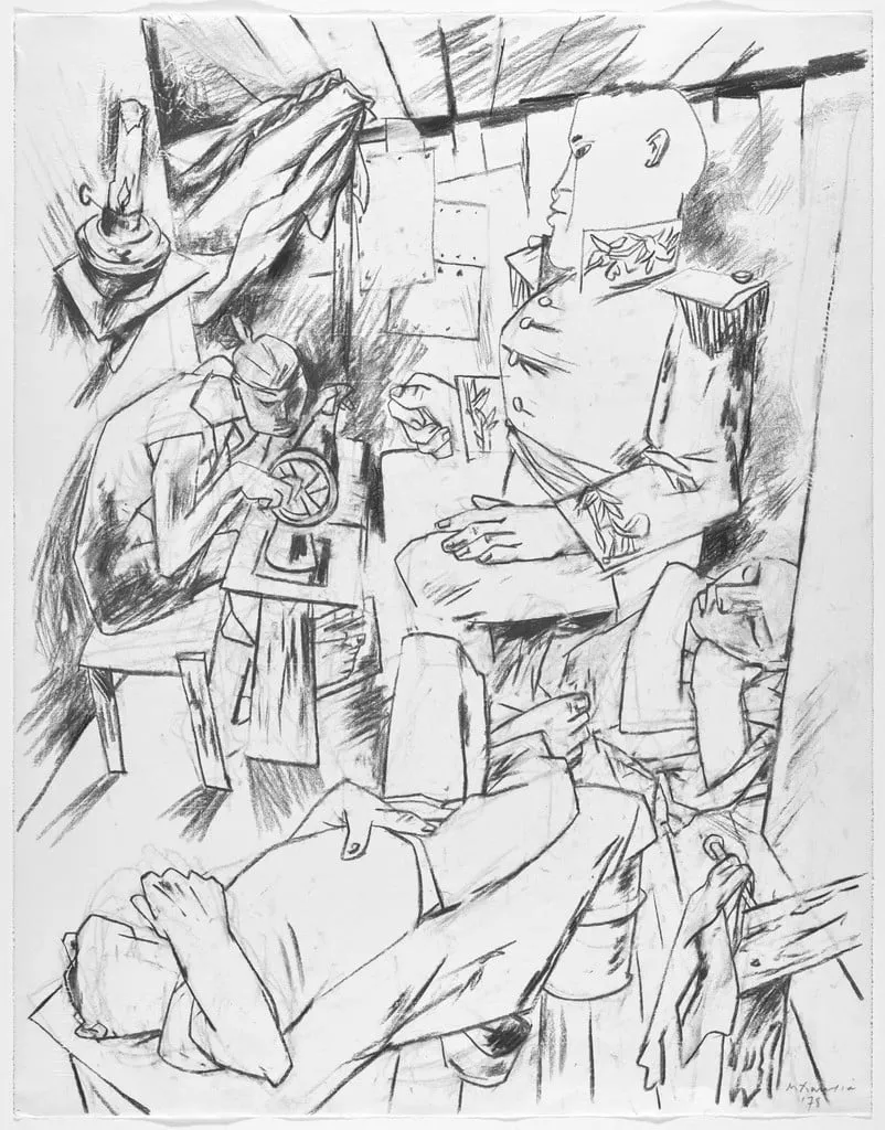 Untitled, by Peter De Francia, charcoal, 1978