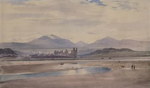 Carnarvon Castle and the Menai Straits, by Peter De Wint