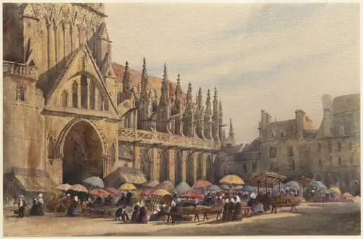 Dieppe Cathedral, by Peter De Wint