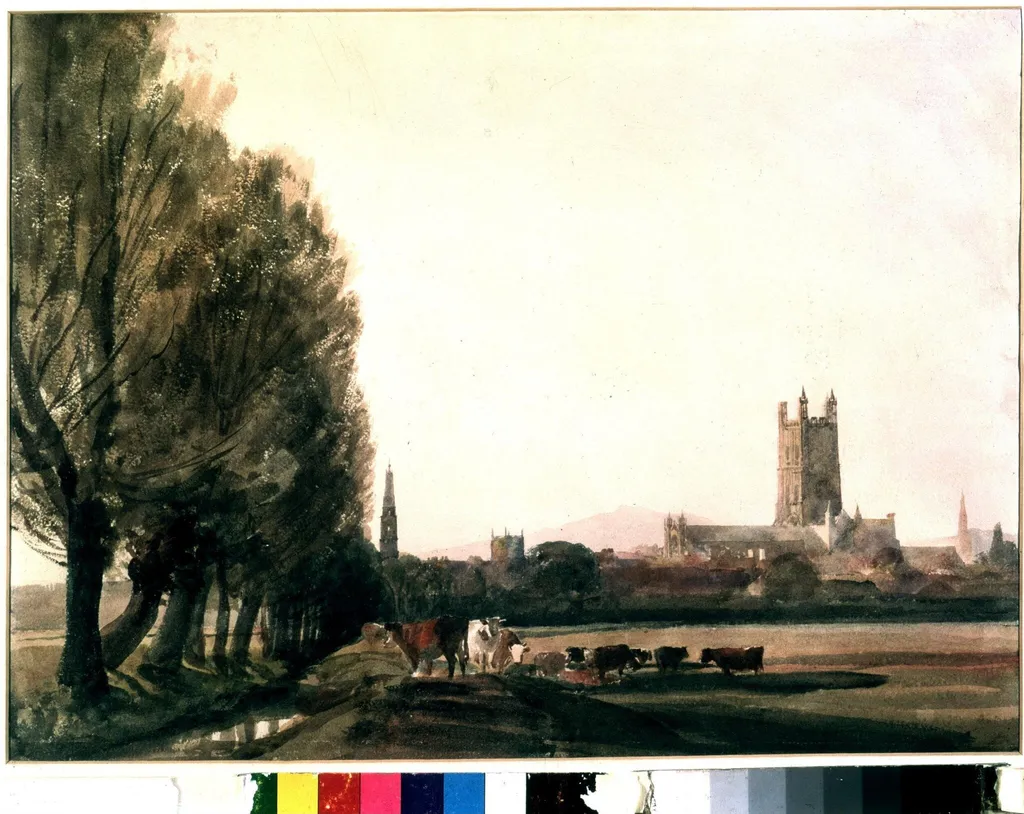 Gloucester 1840, by Peter De Wint, watercolor, 1840