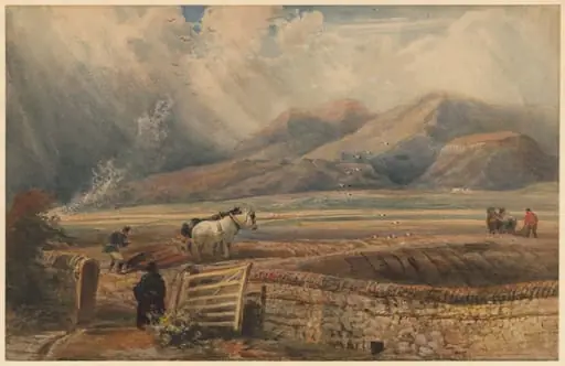 Harrowing--View near the Cross Fells, by Peter De Wint