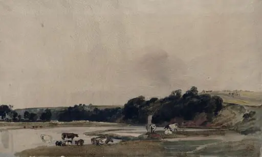 Hoveringham-on-Trent, by Peter De Wint