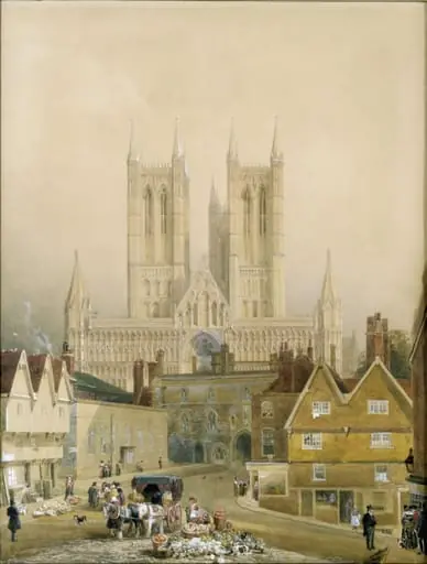 Lincoln Cathedral, by Peter De Wint