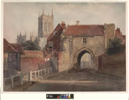 Potter Gate, Lincoln, by Peter De Wint