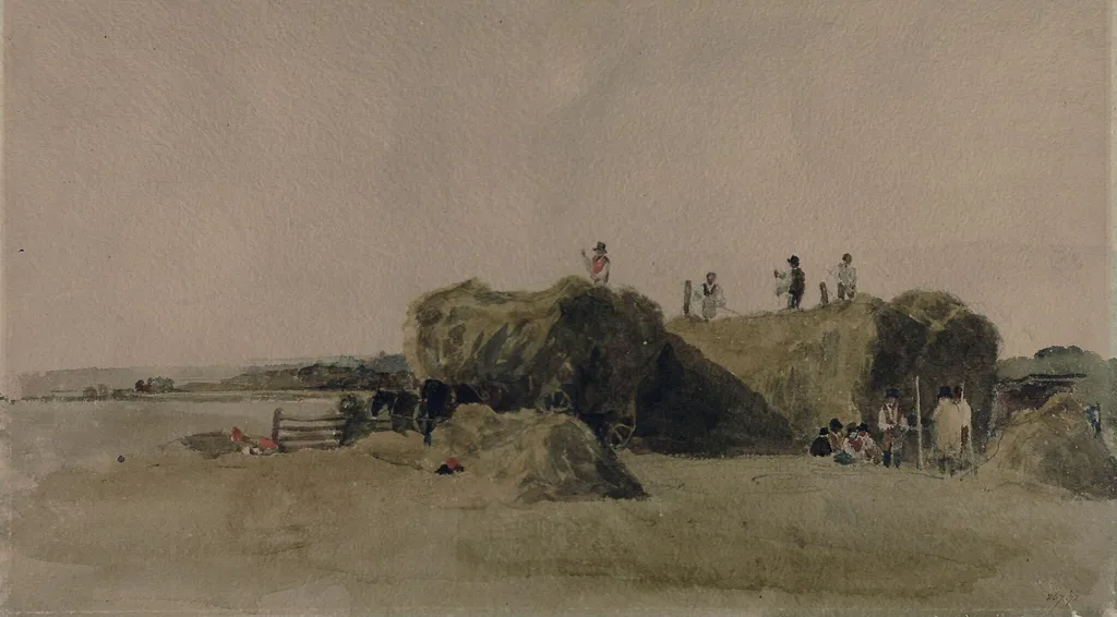 Rick making near Lincoln, by Peter De Wint, watercolor, 1805