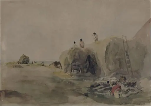 Stacking Hay, near Lincoln, by Peter De Wint