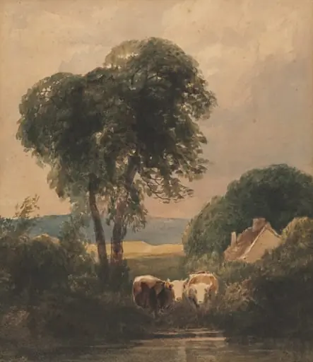 Welsh Landscape with Cattle, by Peter De Wint