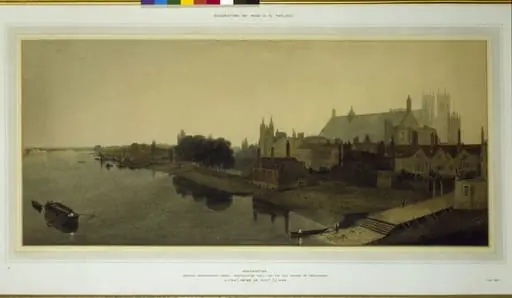 Westminster Palace, Hall and Abbey, by Peter De Wint