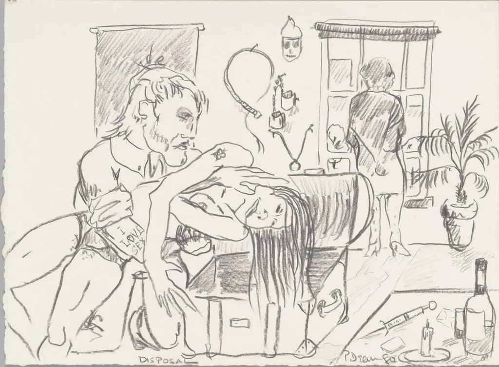 Untitled, by Peter Dean, graphite, 1980