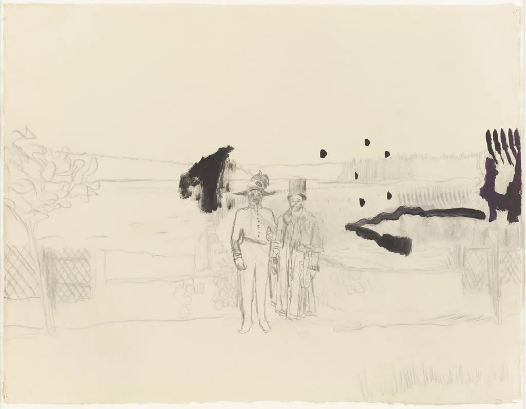 Untitled, by Peter Doig, graphite, 2002